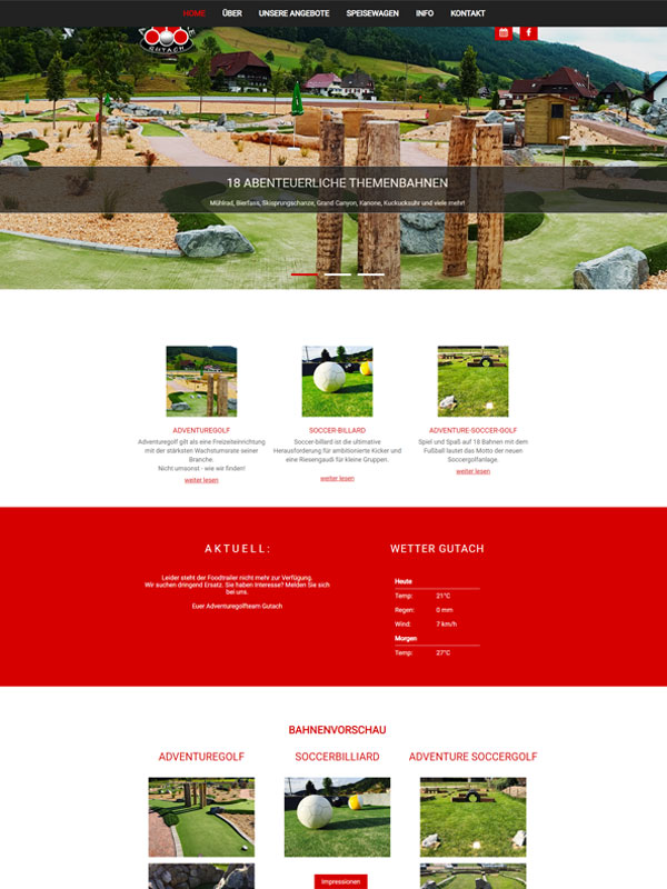 Adventuregolf Gutach neue Webseite