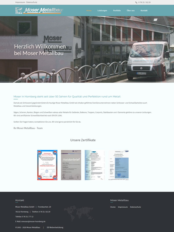 Soft-Relaunch Moser Metallbau